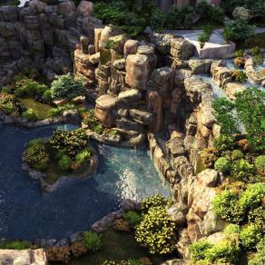 现代公园3D模型下载